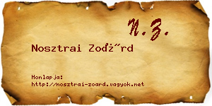 Nosztrai Zoárd névjegykártya